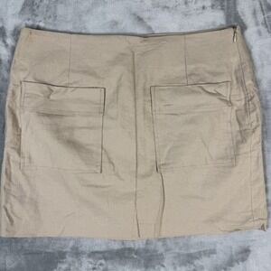 Gap cotton-blend twill miniskirt in a light beige color Size 8
